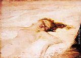 Eduardo Leon Garrido Canvas Paintings - A Reclining Nude